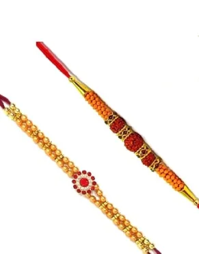 Handmade Ritzy Combo Set of Rakhi for Brother Kids| Bhaiya Bhabhi Rakhi for Rakshabandhan/Rakhi Gift for Bhaiya Combo Rakhi Set