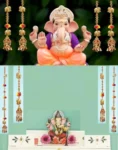 Door Entrance Decor Latkan Horizontal Handmade Latkan/Side Toran for Door, Home Mandir Decoration Item Size 2.5 Feet (4 PEC latkan) Set of Four Elephant Hanging for Door Decoration